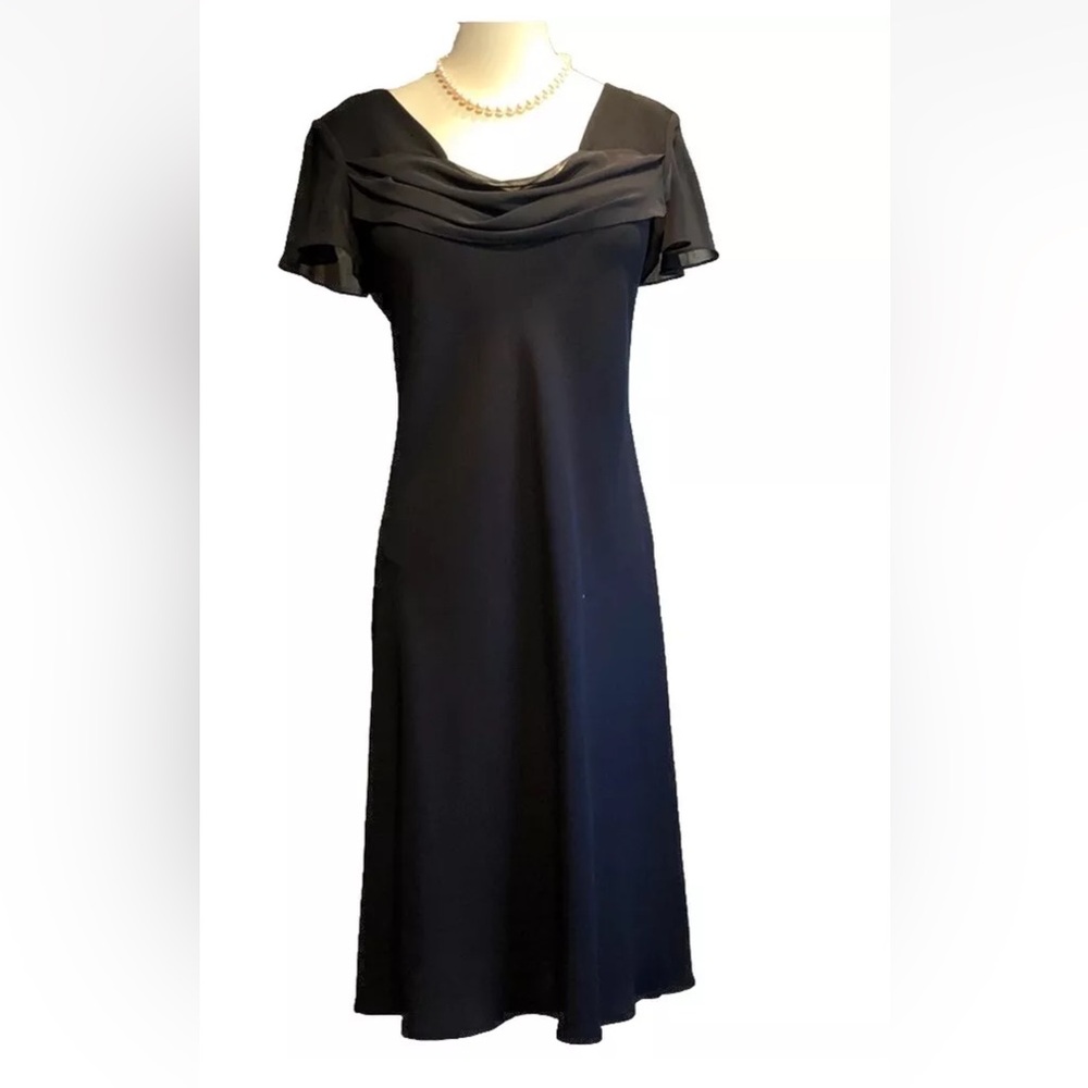 S.L. FASHIONS Women's Black Lined Dress Size6 6 for $36